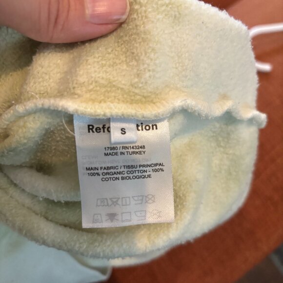 REFORMATION JEANS | Womens Tie Dye Swirl Hoodie Pistachio & Cream Tornad… - Picture 5 of 10